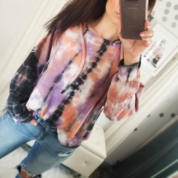 Last1️⃣🆕Blossom Ultra Soft Tie Dye Hoodie Top - Picture 6 of 11